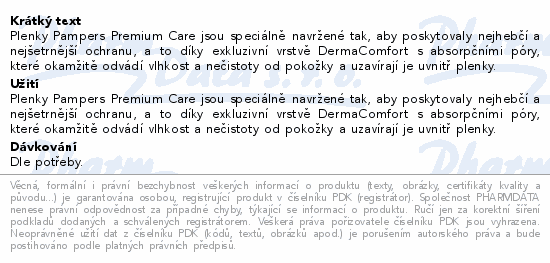 Pampers Premium Care 4 plenky 9-14kg 52ks