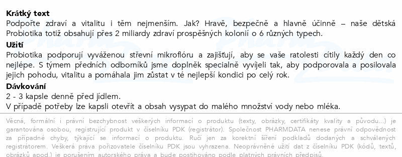 JZ Probiotika pro děti cps.60