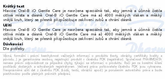 Oral-B iO Gentle Care Black náhradní hlavice 4ks