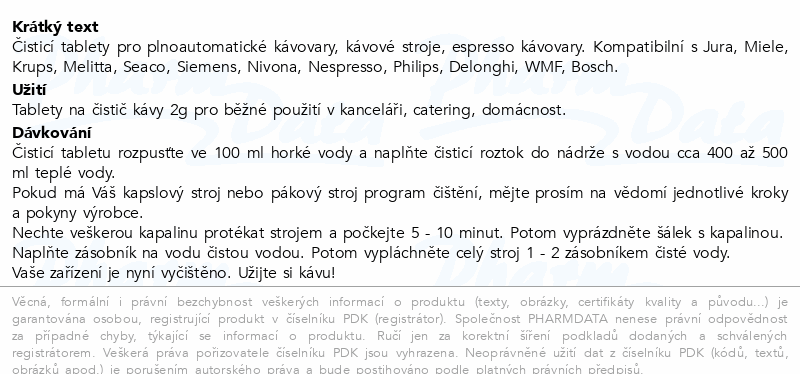 WoldoClean Čistící tablety do kávovaru 10ks