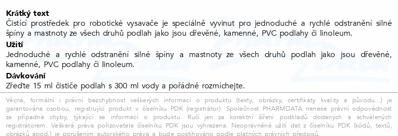 WoldoClean Čistič podlah pro robot.vys.Fresh 750ml