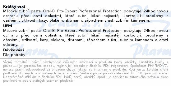 Oral-B Pro Expert Profess.Protect zub.pasta 2x75ml