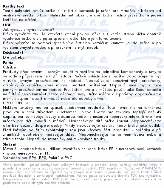 b.box Náhradní brčka a čistící kartáček set