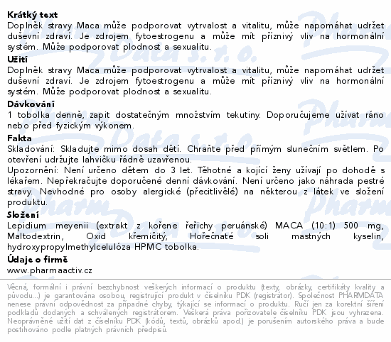 Maca 500mg tob.90