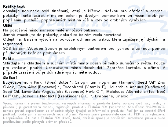 Wooden Spoon SOS balzám s taman. olejem BIO 60ml