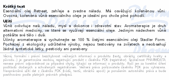 STADLER FORM Retreat esenciální olej 10ml