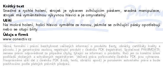 WILKINSON Hydro 3 Skin Hydration strojek+1náhr.hl.