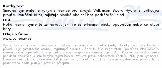 WILKINSON Hydro 3 Skin Hydration náhr. hlavice 4ks