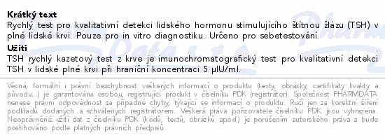 ALLTEST TSH Rychlý test štítná žláza 1ks