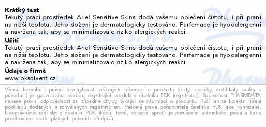 Ariel Sensitive gel na praní 4500ml