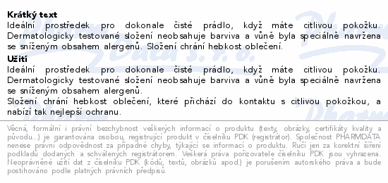 Ariel Sensitive Skin gelové kapsle na praní 100ks