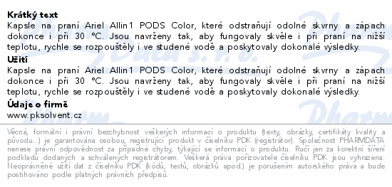 Ariel Color gelové kapsle na praní 100ks