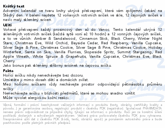 Yankee Candle adventní kniha 2025