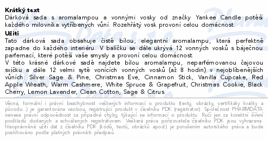 Yankee Candle dárk.sada 12 vosků a aromalampy 2025