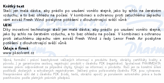 Lenor Fresh Air Wind aviváž 1064ml