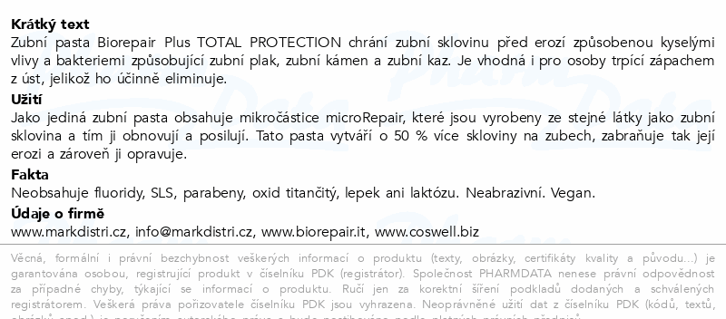 Biorepair Plus zubní pasta Total Protection 75ml