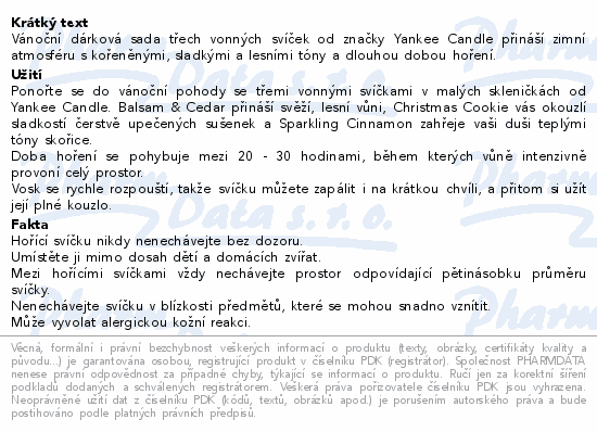 Yankee Candle dárková sada 3 vonných svíček