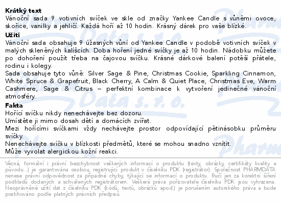 Yankee Candle dárková sada 9 vonných svíček