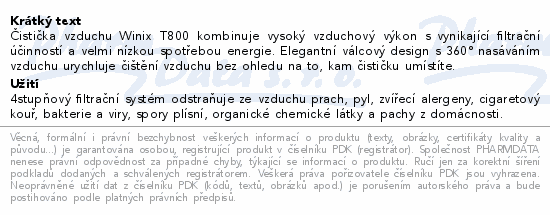 WINIX T800 Čistička vzduchu