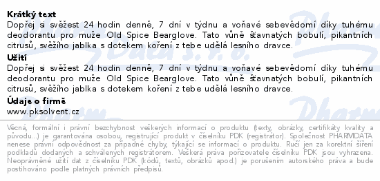 Old Spice Bearglove deo stick 50ml