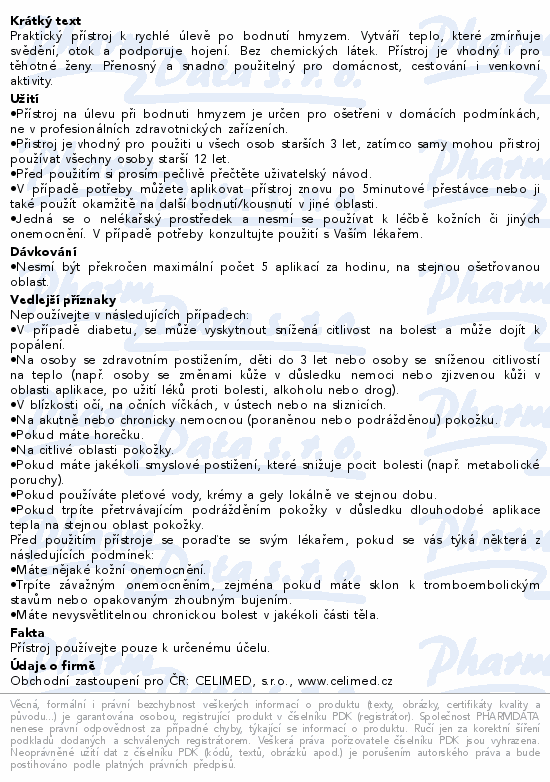 CONTEC KT103 Pomocník při bodnutí hmyzem