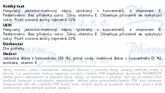 KUBÍK play voda&ovoce jablko-malina 400ml
