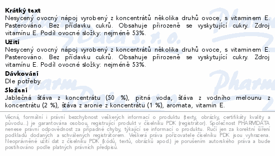 KUBÍK play voda&ovoce jablko-meloun-aronie 400ml
