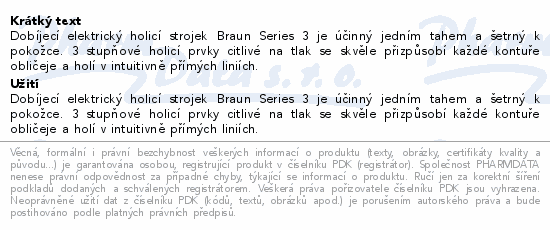 Braun Series 3 300s holicí strojek