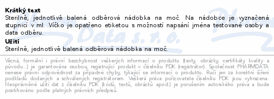 Nádoba na moč sterilní 120ml Steriwund