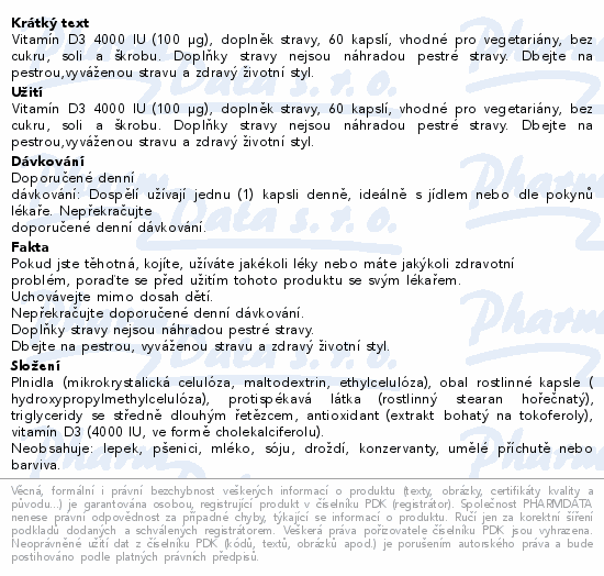 Solgar Vitamin D3 4000 IU cps.60