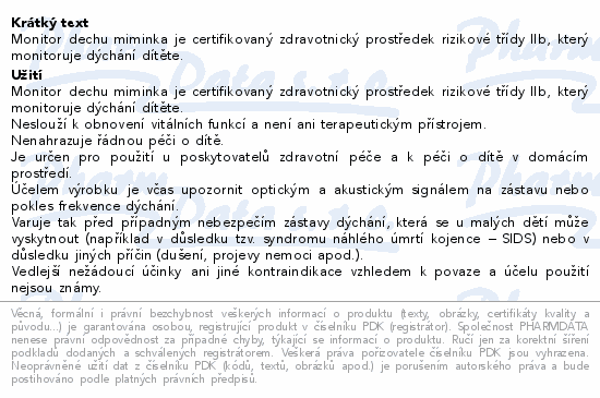 Nanny BM-02 Monitor dechu miminka