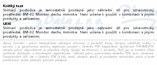 Nanny BM-02D Snímací podložka