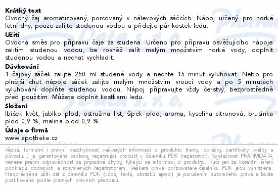 Apotheke Premier COOLtea brusinka čaj 20x2g