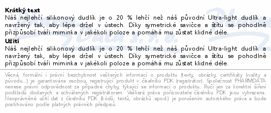 Tommee Tippee Ultra-light dudlík 6-18m Boy 4ks