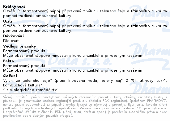 Allnature Kombucha Klasik BIO 330ml