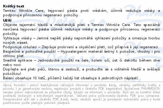 TEMTEX tejp proti vráskám 60ks