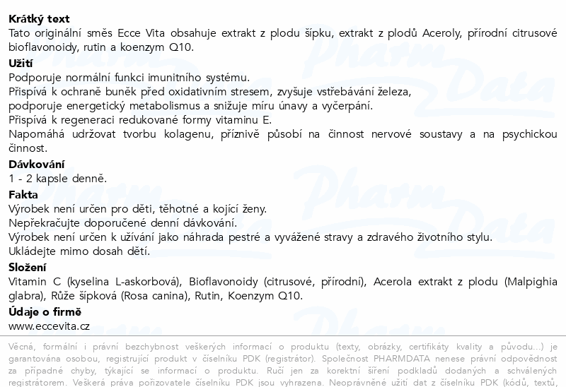 Ecce Vita Pro C-komplex s flavonoidy+Q10 cps.60