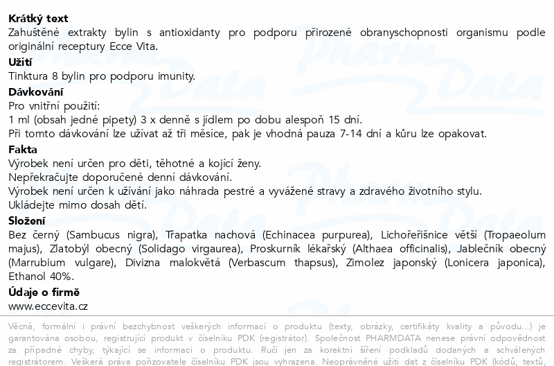 Ecce Vita Imunita zahuštěné extrakty 50ml