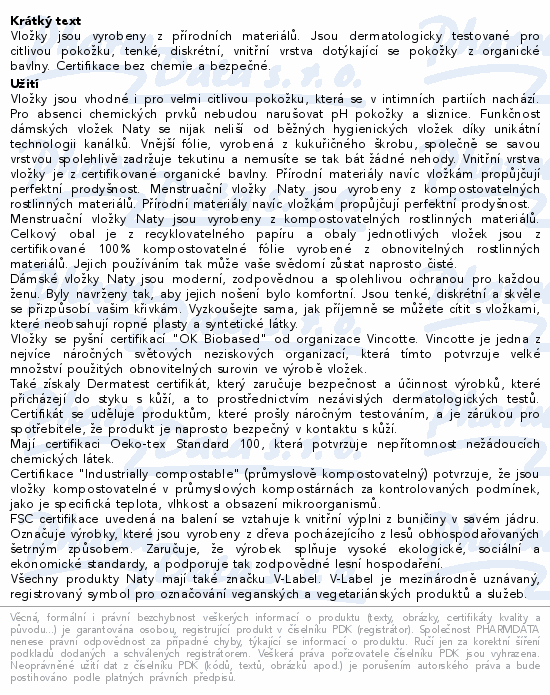 Naty vložky Normal 14ks