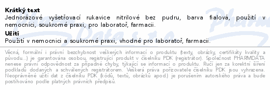 Rukavice vyš.Sempermed velvet XP nitril M/200ks