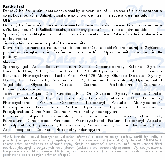 Dermacol Aroma Moment Bourbonská vanilka dárk.sada