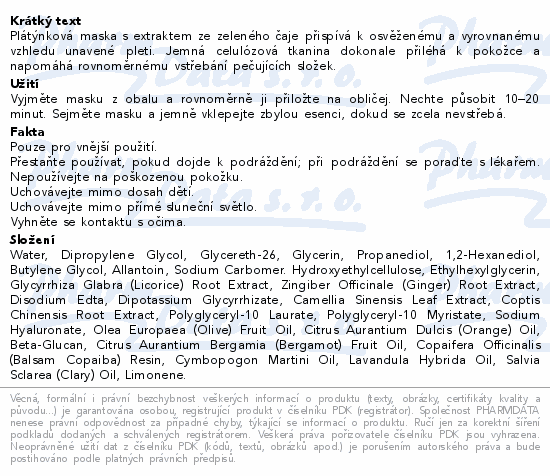 MISSHA Airy Fit Sheet Mask Green Tea 19g