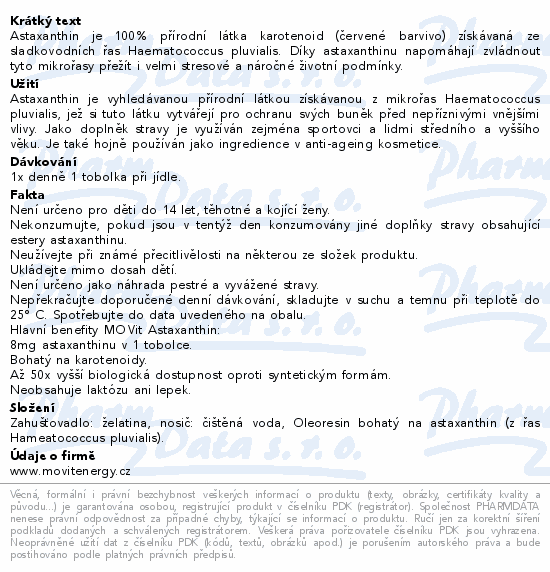 MOVit Astaxanthin 8mg tob.60