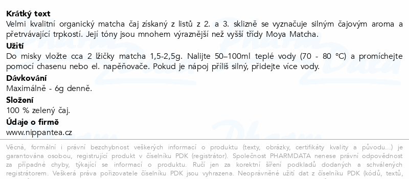 MOYA Matcha Daily Japanese Green Tea BIO 30g