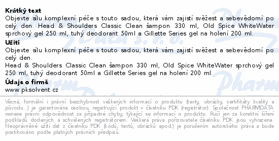 H&S Gentelmans set Xmas dárková sada