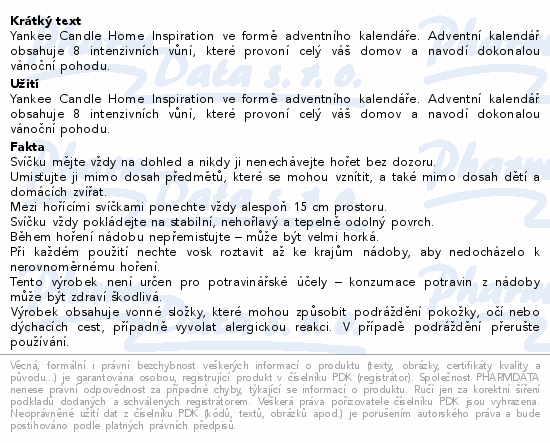 Yankee Candle Home Insp.Adven.kal.čaj.svíčky 24ks