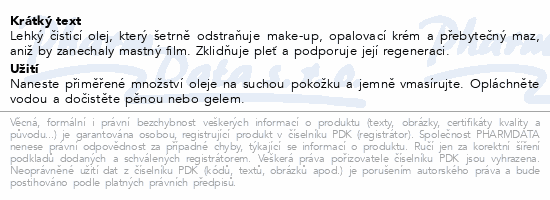 Madagascar Centella lehký odličovací olej 200ml