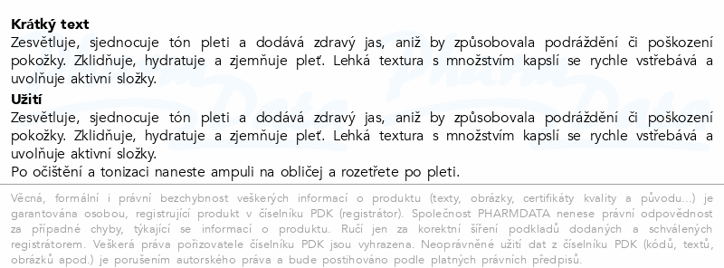 Madagascar Centella rozjasňující pleť.ampule 100ml
