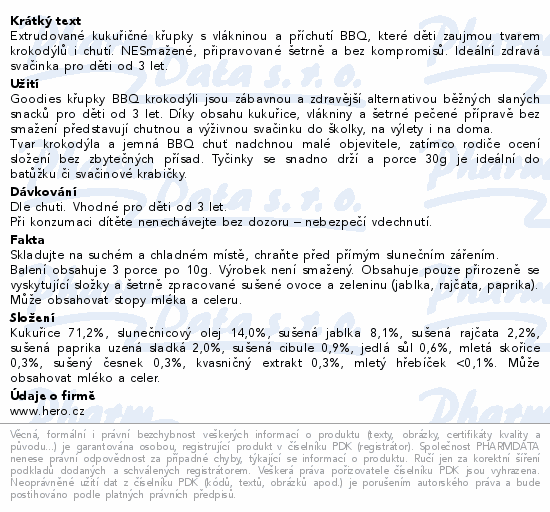 Goodies BBQ křupky krokodýli 30g