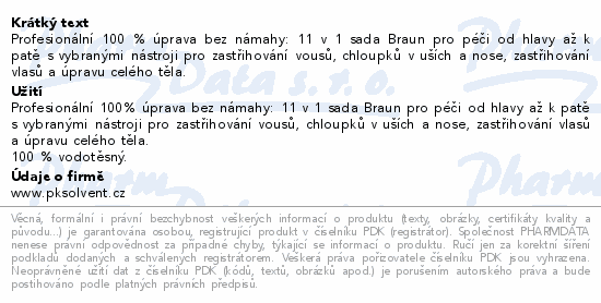 Braun Series 7 All in One AIO7 zastřihovač 11v1